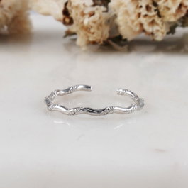 Heliophilia Silver Anillo de Plata de Ley 925 Ajustable